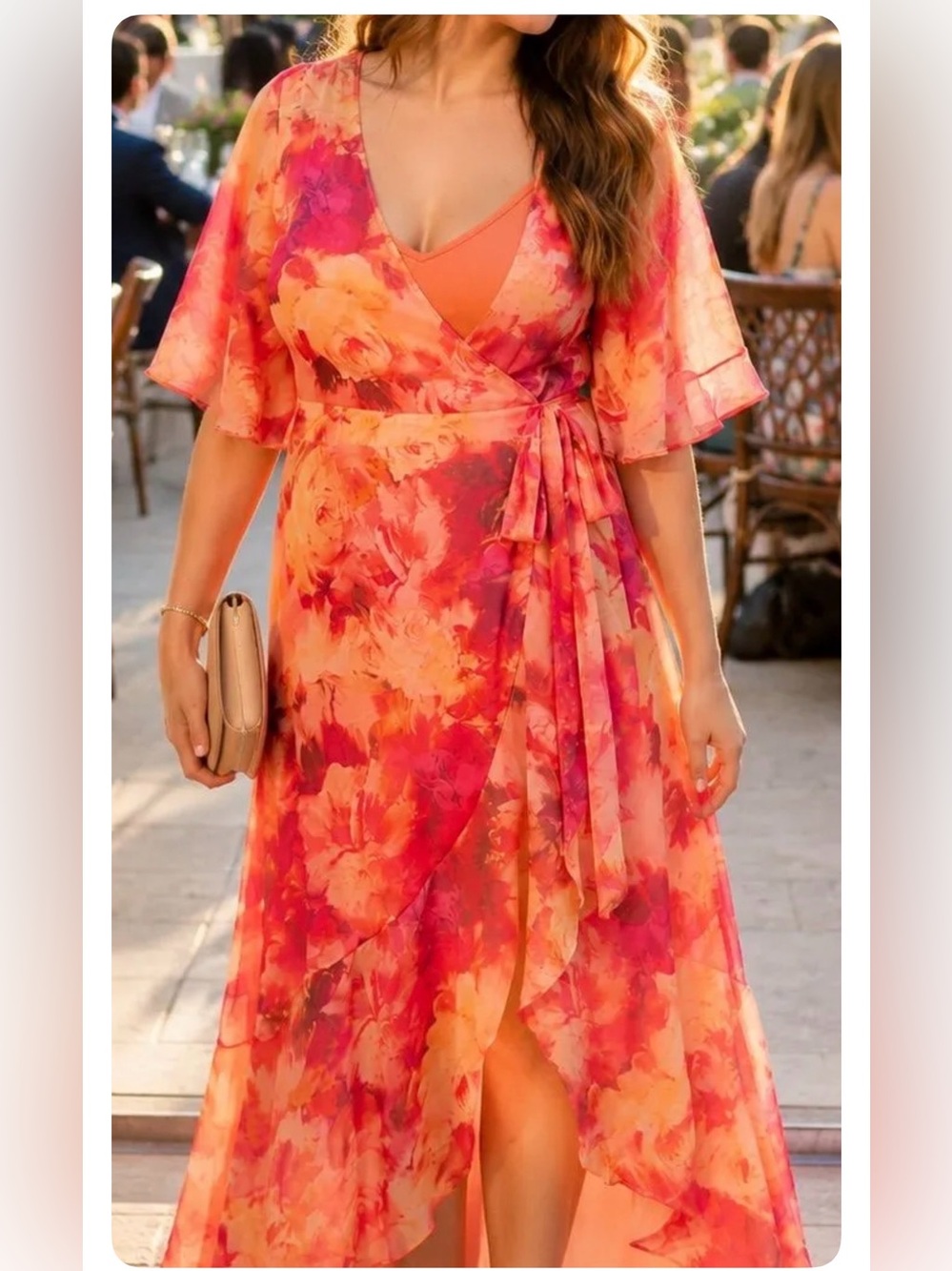 City Chic Maxi Mischa L’Amour Floral Faux Wrap Maxi Dress Size M / US 18 NWT